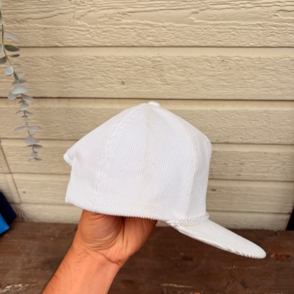 Vintage SPORTS SELECT Corduroy trucker hat snapback white - Picture 3 of 6